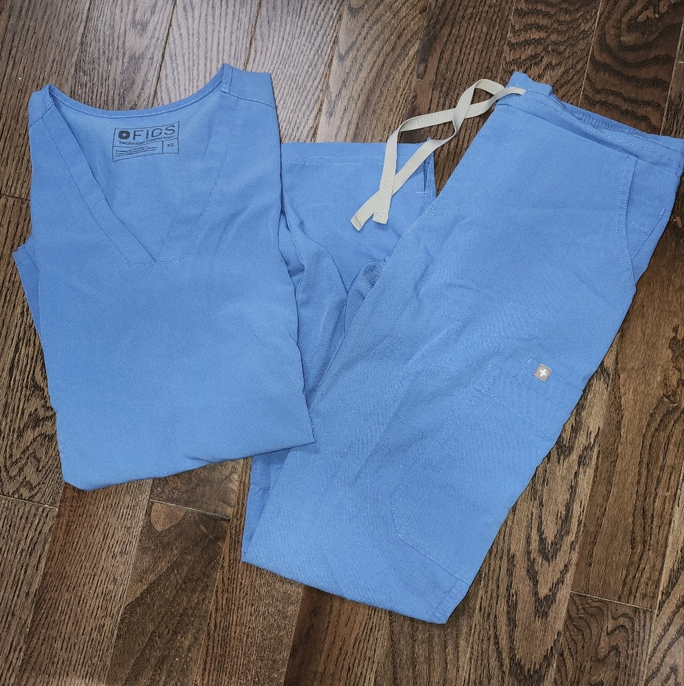 Figs Ceil Blue Scrubs